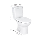 Vaso Sanitário Roca Round Branco com Caixa Acoplada 3/6L Saída Vertical